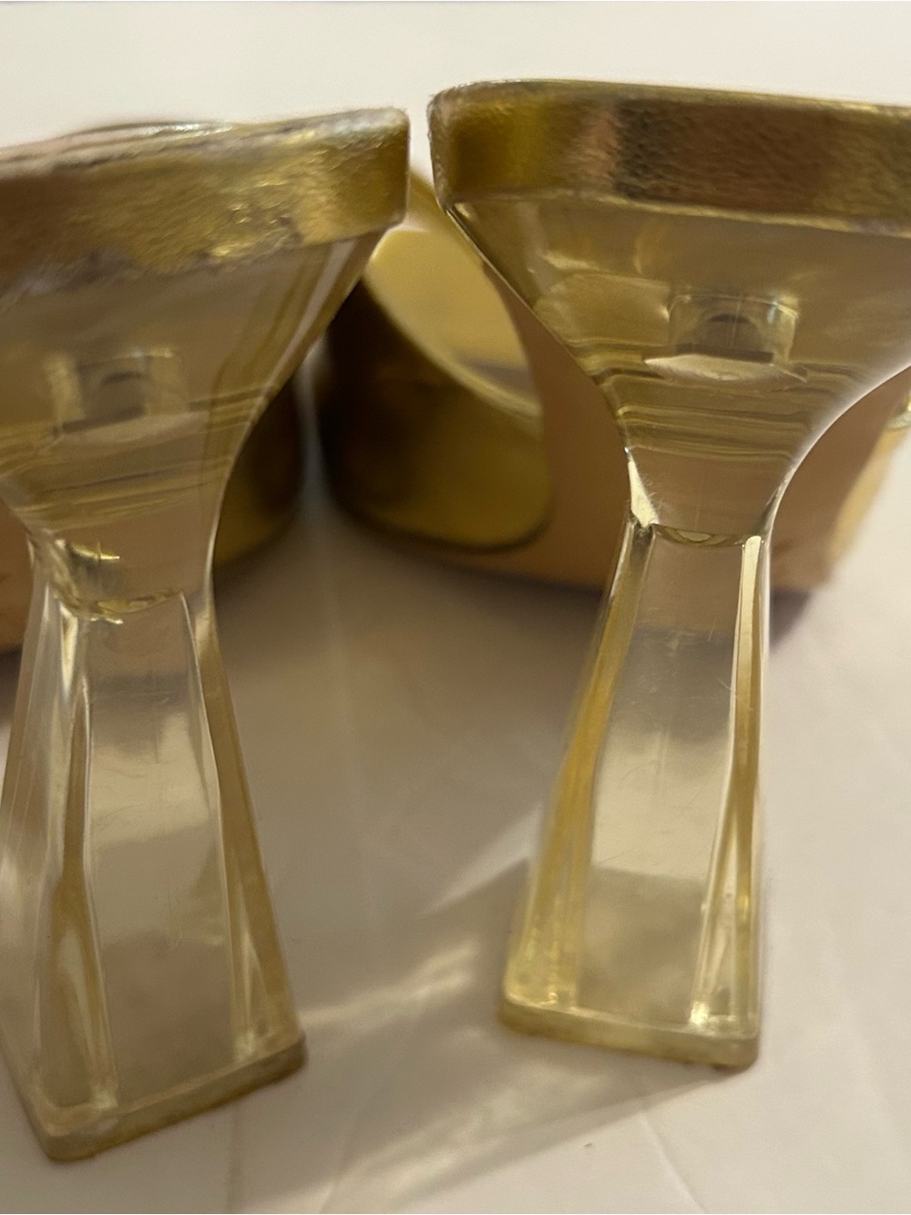Zara Metallic Gold Slip-On Block Heel Mules - Picture 6 of 6